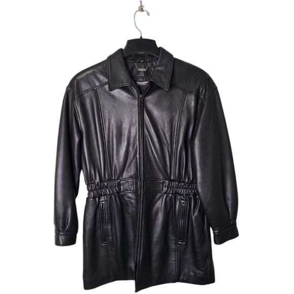 Danier Other - Danier Men's Coat Size S Black Leather Thinsulation